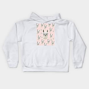 Pattern Eyeglass Llama Kids Hoodie